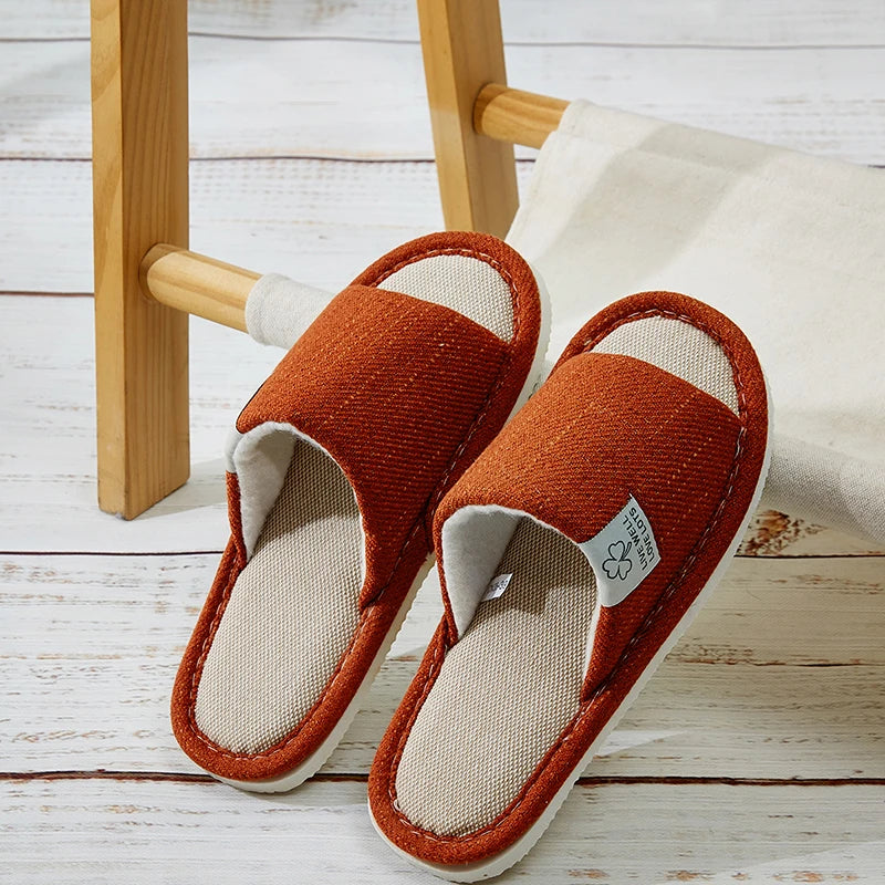 Home Linen Bedroom Slippers for Men in Spring&Autumn