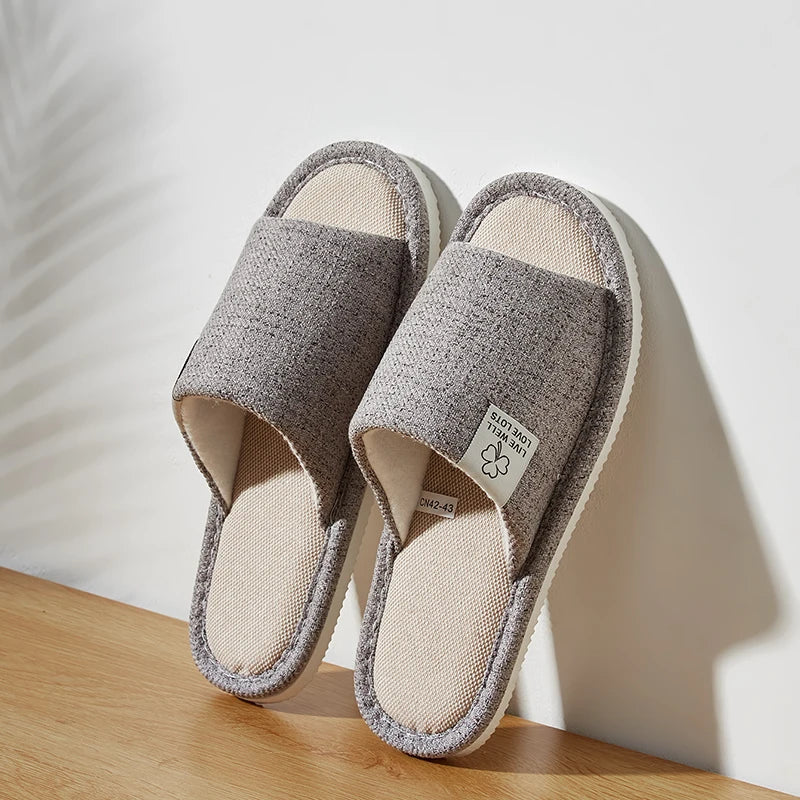 Home Linen Bedroom Slippers for Men in Spring&Autumn