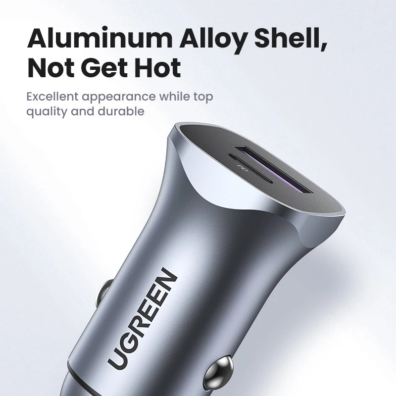 UGREEN 30W Car Charger USB Type C Fast Charger