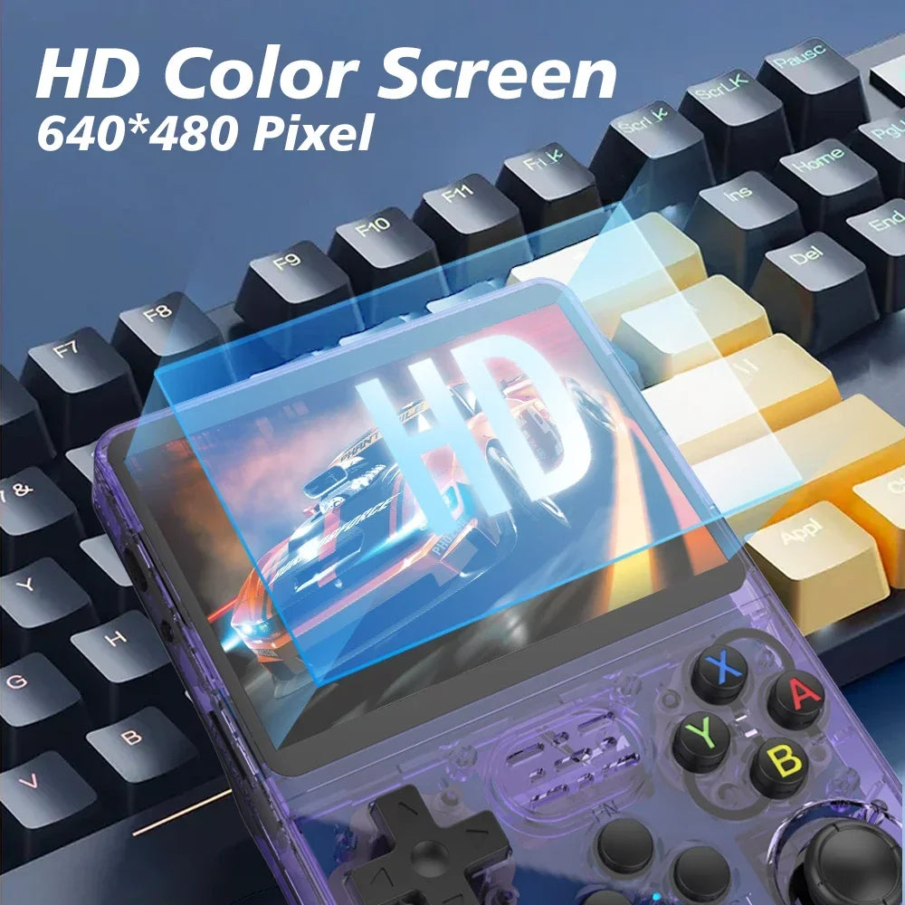 R36S Retro Handheld Game Console 64GB with 18000+ Games, 3.5" IPS Screen, Portable Linux Video Game Player, Pocket Emulator Console for Arcade, NES, PS1, GBA, MAME, and More Classic Games