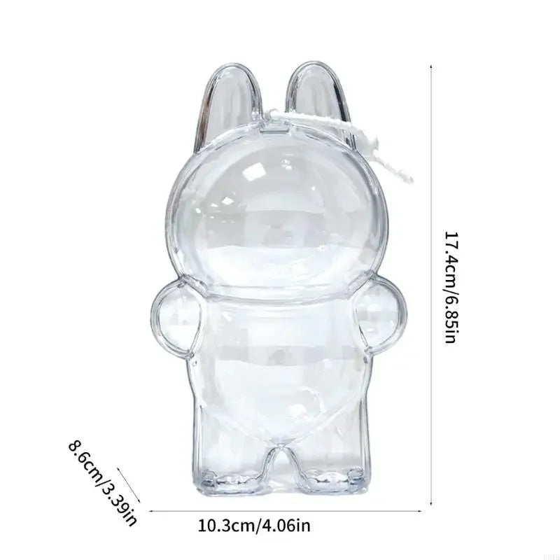 Labubu Transparent Protective Cover Monster Toy Elf Doll Cover Storage Box Cute Elf Plushie Display Cover for Party Dolls