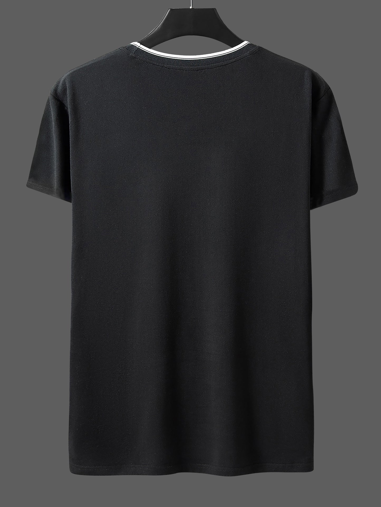 CHICAGO Print Men's Casual Sports Short Sleeve Crew Neck T-shirt, Summer Outdoor