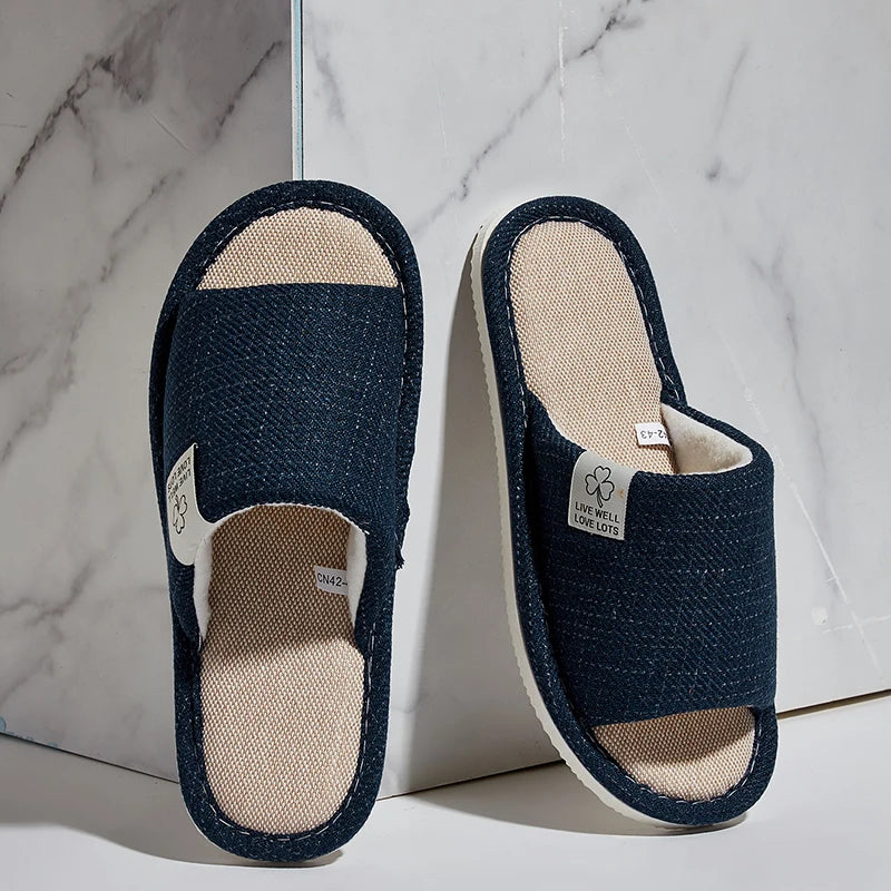 Home Linen Bedroom Slippers for Men in Spring&Autumn