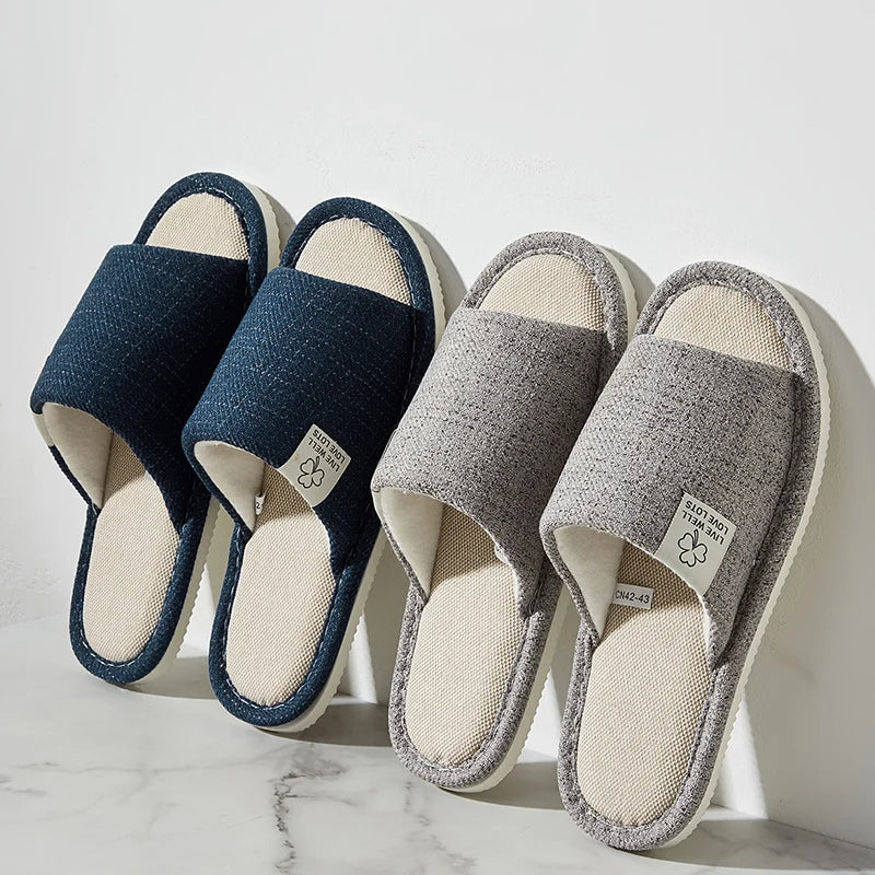 Home Linen Bedroom Slippers for Men in Spring&Autumn