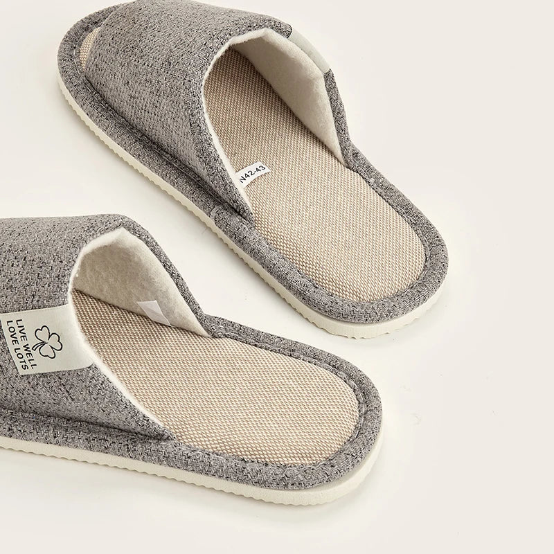 Home Linen Bedroom Slippers for Men in Spring&Autumn