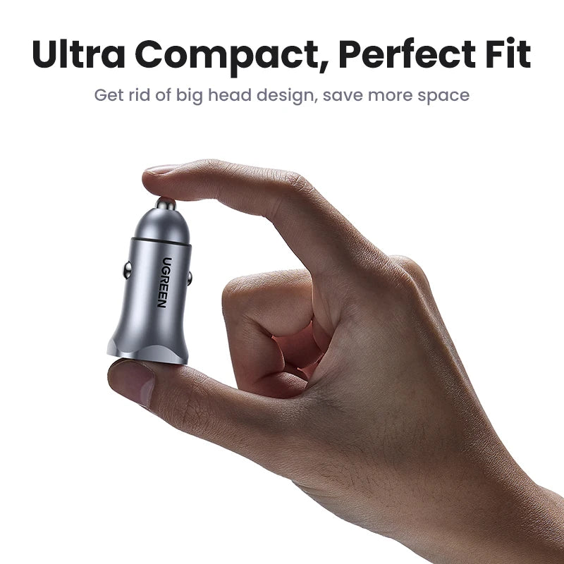 UGREEN 30W Car Charger USB Type C Fast Charger