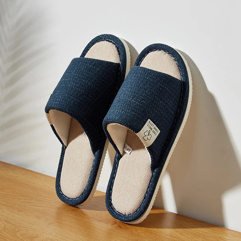 Home Linen Bedroom Slippers for Men in Spring&Autumn