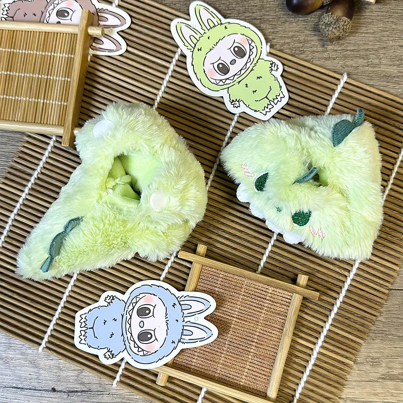 17Cm Cute Mini Plush Doll'S Clothes Outfit Accessories for Labubu Dolls Animal Style DIY Doll Clothes Accessories