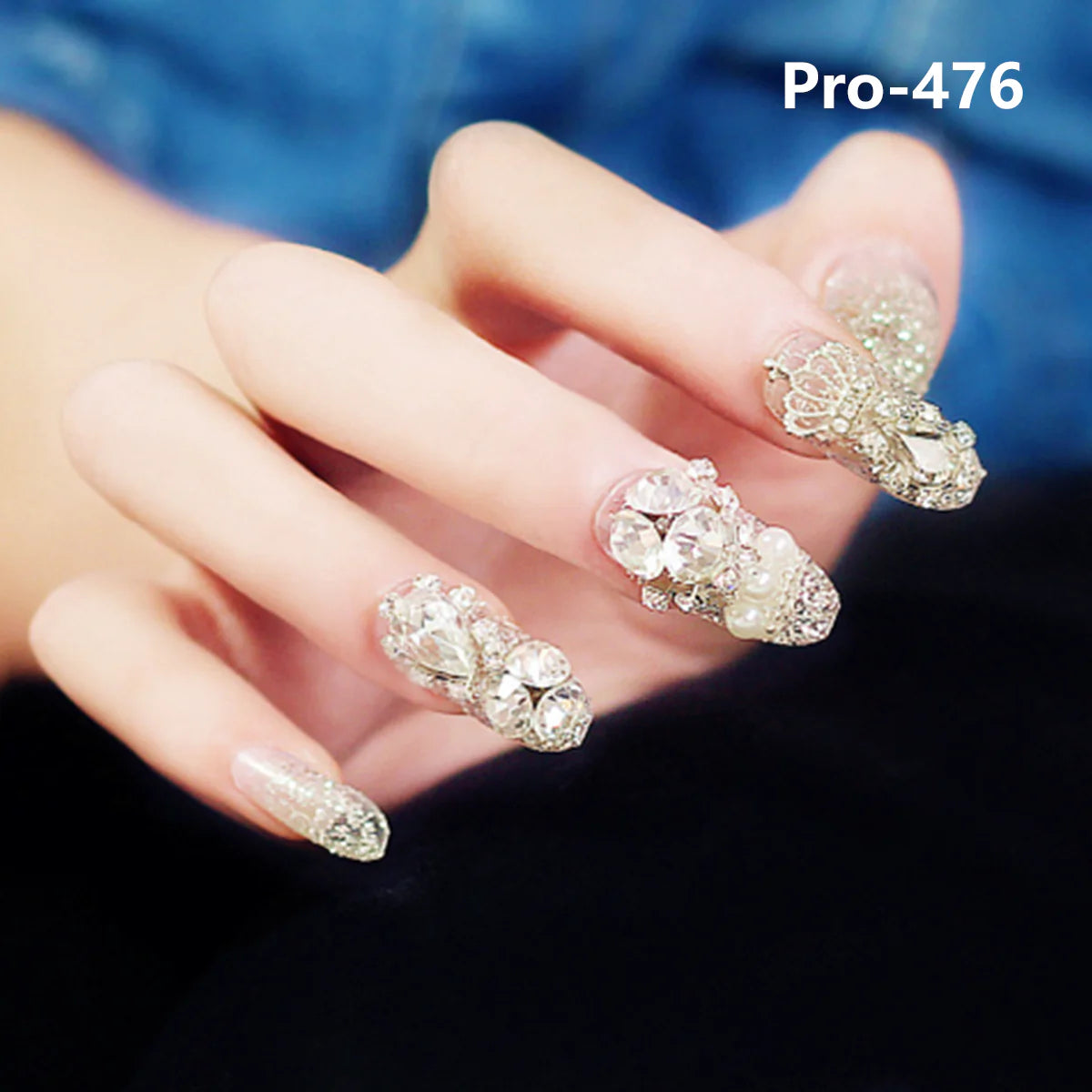 [Buy 6 Get 2]pro Mid-Length 401-500 Press on Nails 24Pcs/Sets Unique Design High Quality Reusable