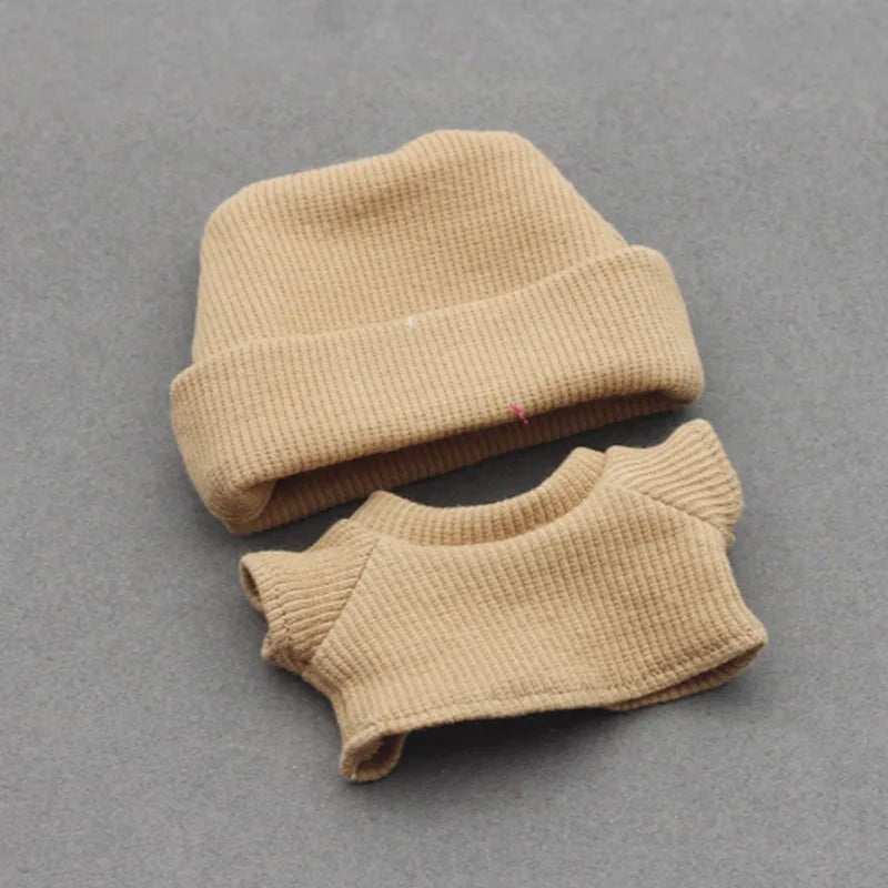 Labubu Casual T-Shirt 2 Sets - Soft Cotton Outfits for 17Cm Vinyl Dolls with Everyday Style
