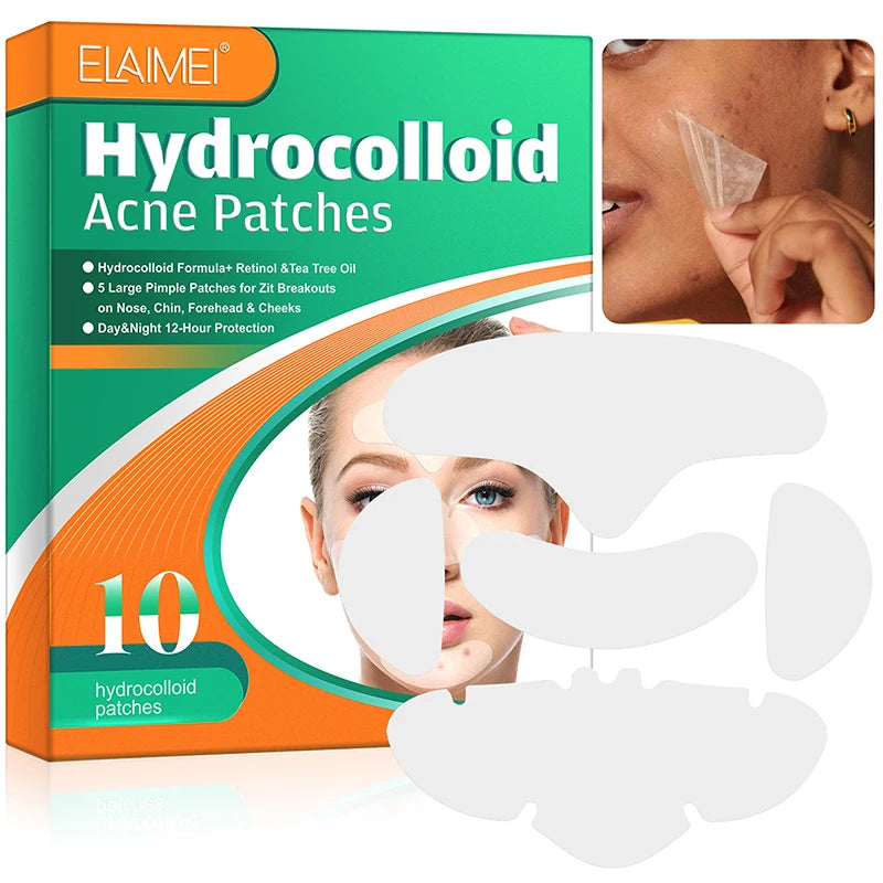Hydrocolloid Face Acne Pimple Patch 1 Box Forhead、Nose、Chin、Cheek、Patch Acne Pimple Plaster Stick