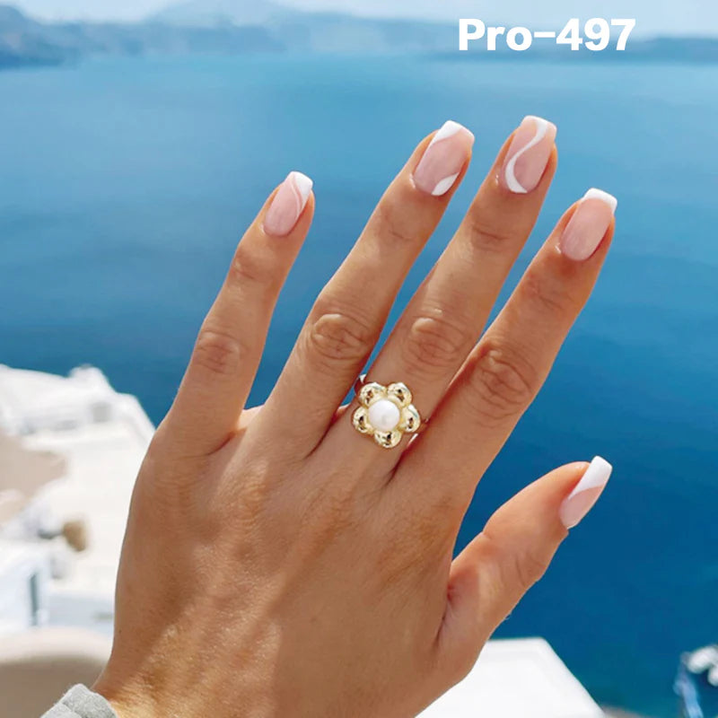 [Buy 6 Get 2]pro Mid-Length 401-500 Press on Nails 24Pcs/Sets Unique Design High Quality Reusable