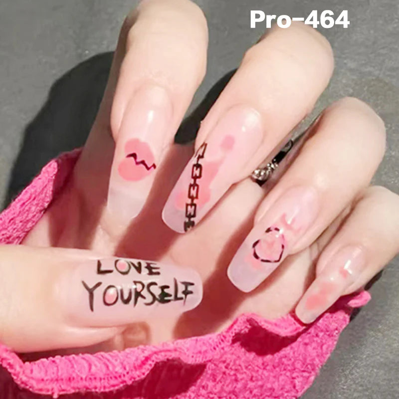 [Buy 6 Get 2]pro Mid-Length 401-500 Press on Nails 24Pcs/Sets Unique Design High Quality Reusable