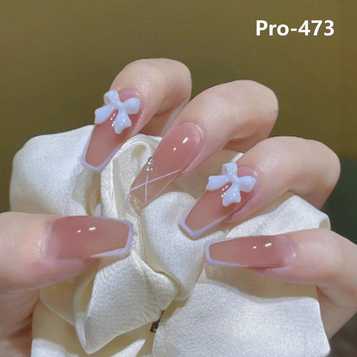 [Buy 6 Get 2]pro Mid-Length 401-500 Press on Nails 24Pcs/Sets Unique Design High Quality Reusable