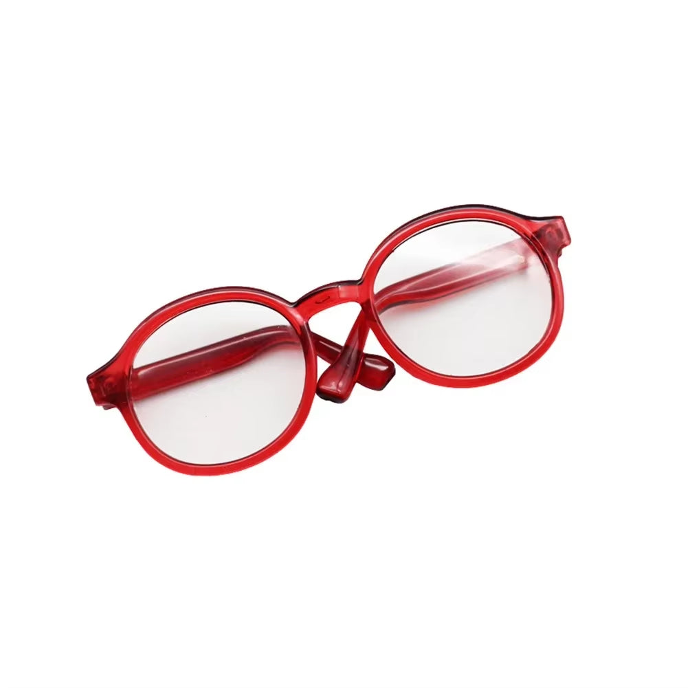 1PC 6.5Cm Transparent Plastic Glasses for 1/8 1/6 1/3 1/4 BJD for Labubu MSD SD Plush for EXO Doll Sunglasses
