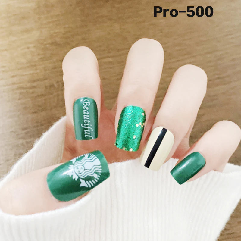 [Buy 6 Get 2]pro Mid-Length 401-500 Press on Nails 24Pcs/Sets Unique Design High Quality Reusable