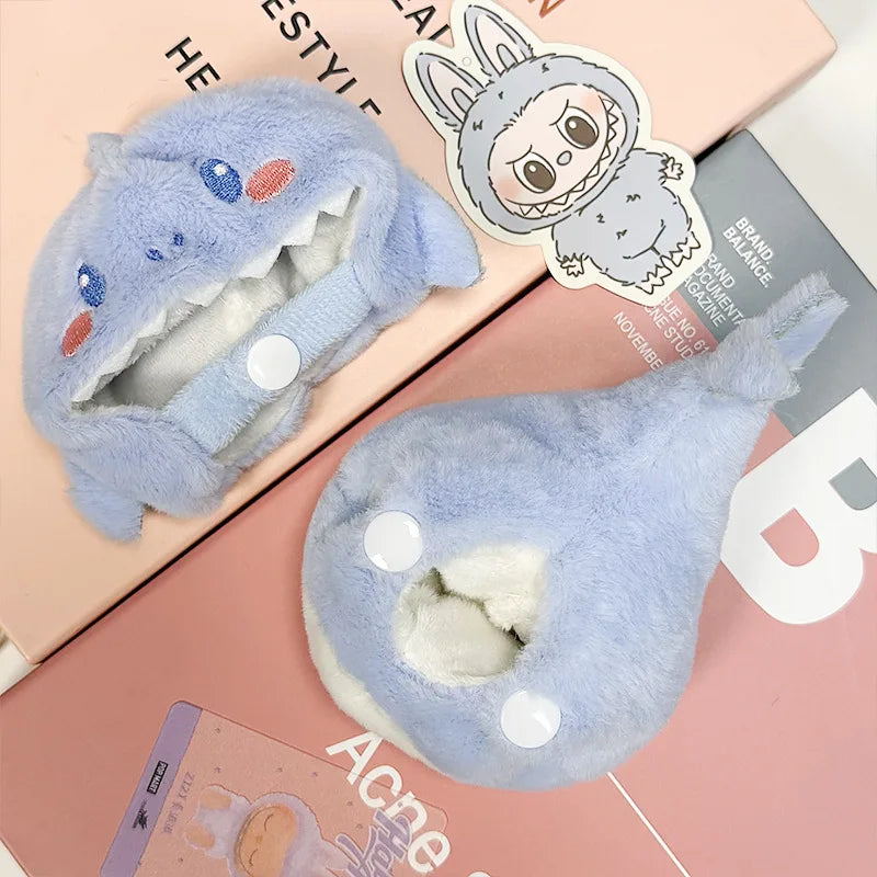 17Cm Cute Mini Plush Doll'S Clothes Outfit Accessories for Labubu Dolls Animal Style DIY Doll Clothes Accessories