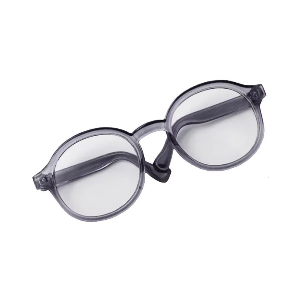 1PC 6.5Cm Transparent Plastic Glasses for 1/8 1/6 1/3 1/4 BJD for Labubu MSD SD Plush for EXO Doll Sunglasses