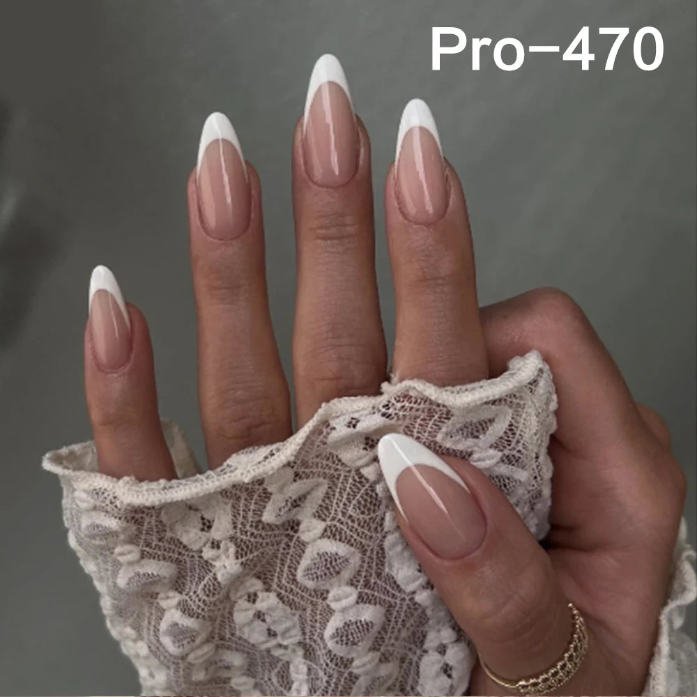 [Buy 6 Get 2]pro Mid-Length 401-500 Press on Nails 24Pcs/Sets Unique Design High Quality Reusable
