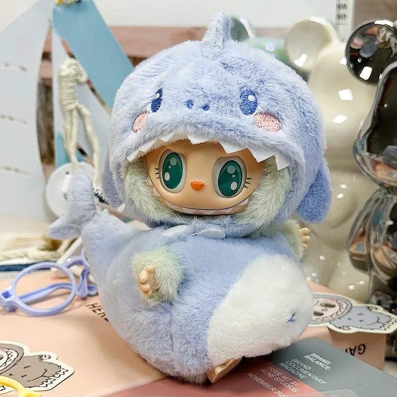 17Cm Cute Mini Plush Doll'S Clothes Outfit Accessories for Labubu Dolls Animal Style DIY Doll Clothes Accessories