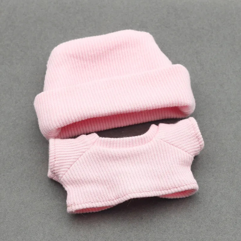 Labubu Casual T-Shirt 2 Sets - Soft Cotton Outfits for 17Cm Vinyl Dolls with Everyday Style