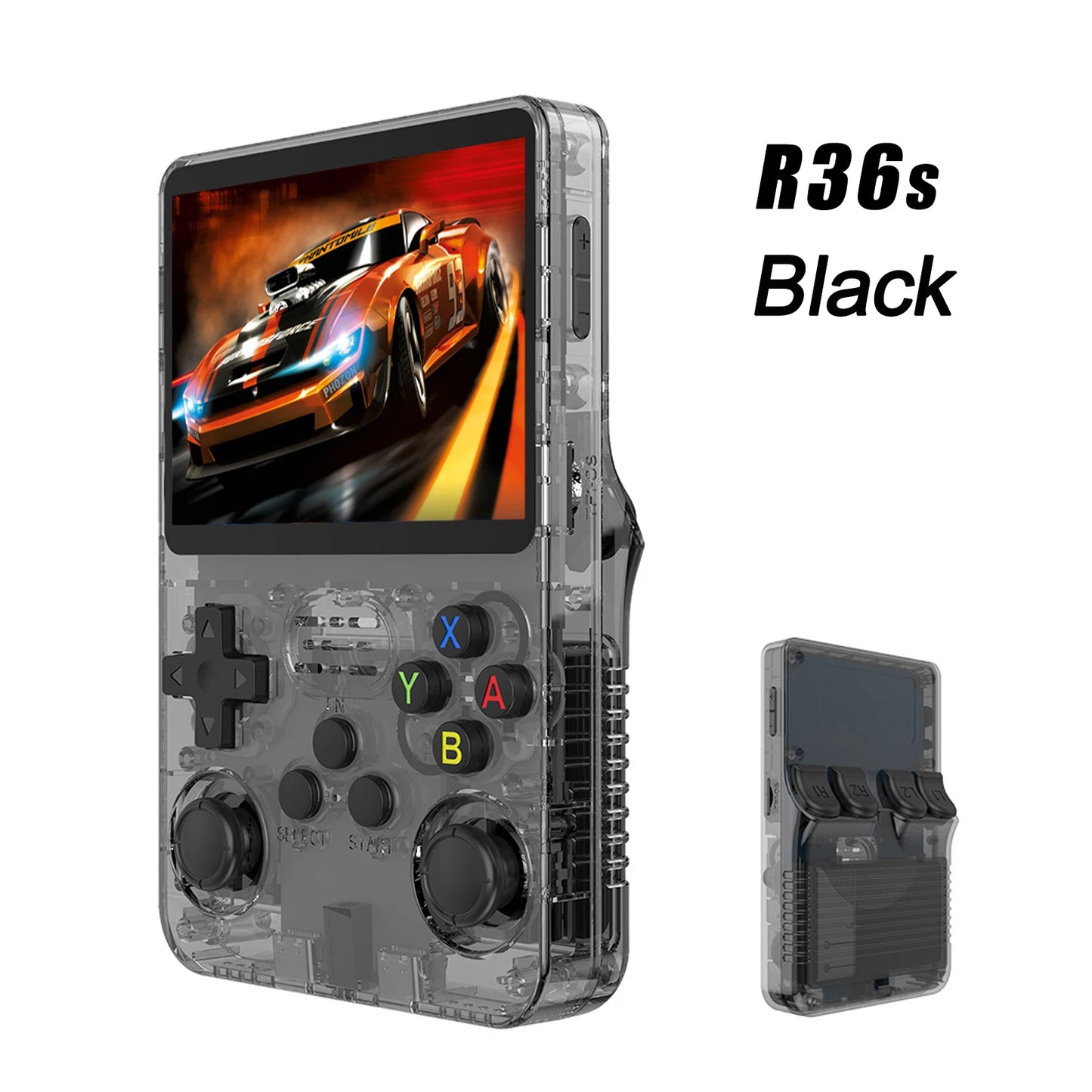R36S Retro Handheld Video Game Console Linux System 3.5-inch IPS Screen Portable Handheld Video Player 64GB 15000 Games