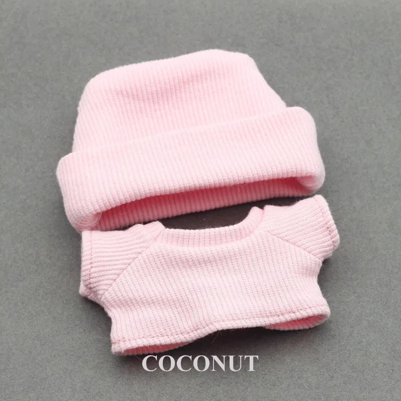 Labubu Casual T-Shirt 2 Sets - Soft Cotton Outfits for 17Cm Vinyl Dolls with Everyday Style