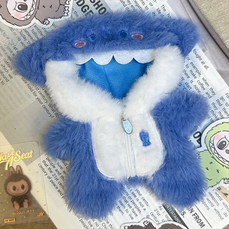 17Cm Cute Mini Plush Doll'S Clothes Outfit Accessories for Labubu Dolls Animal Style DIY Doll Clothes Accessories