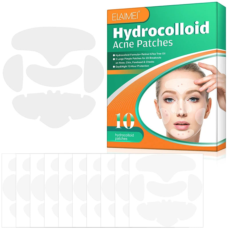 Hydrocolloid Face Acne Pimple Patch 1 Box Forhead、Nose、Chin、Cheek、Patch Acne Pimple Plaster Stick