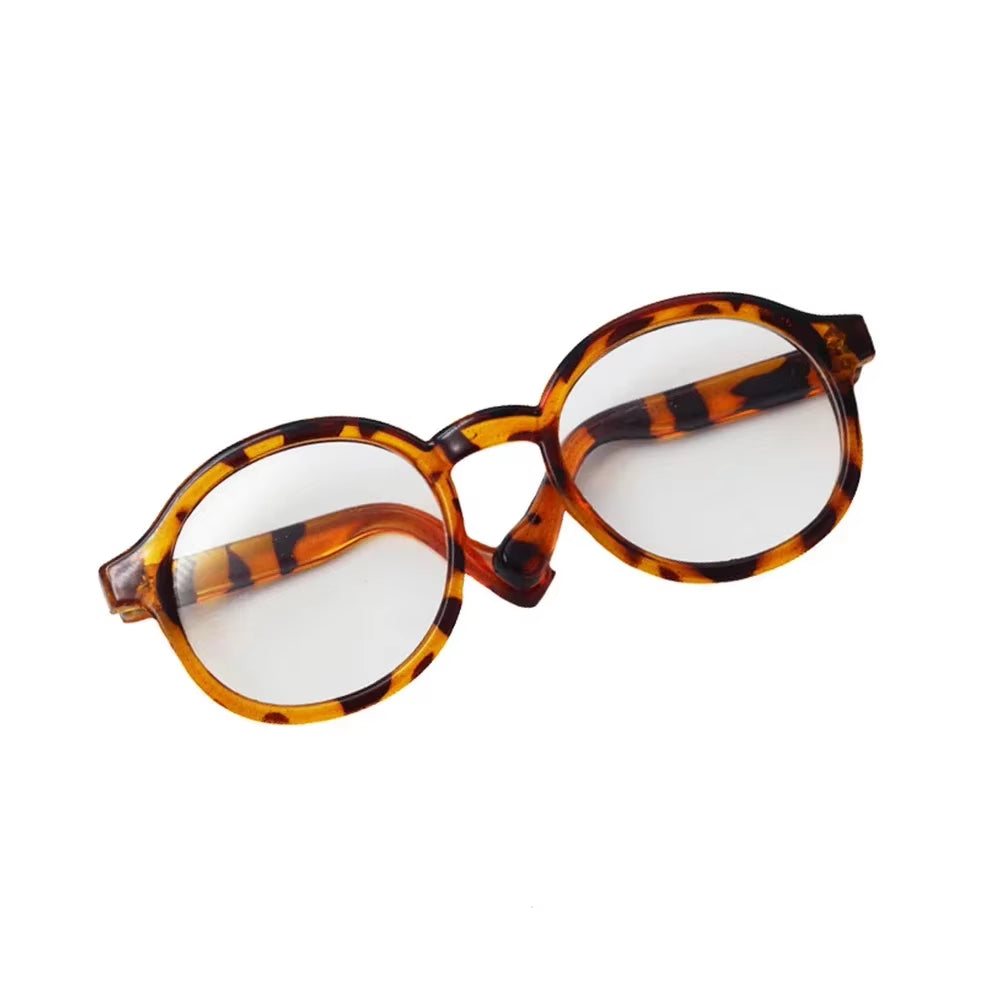 1PC 6.5Cm Transparent Plastic Glasses for 1/8 1/6 1/3 1/4 BJD for Labubu MSD SD Plush for EXO Doll Sunglasses