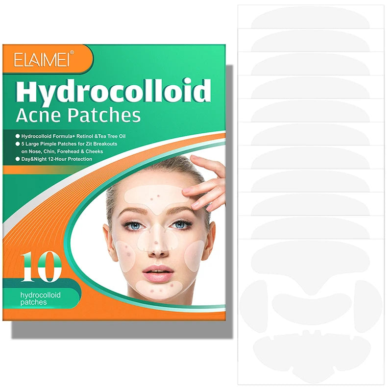 Hydrocolloid Face Acne Pimple Patch 1 Box Forhead、Nose、Chin、Cheek、Patch Acne Pimple Plaster Stick