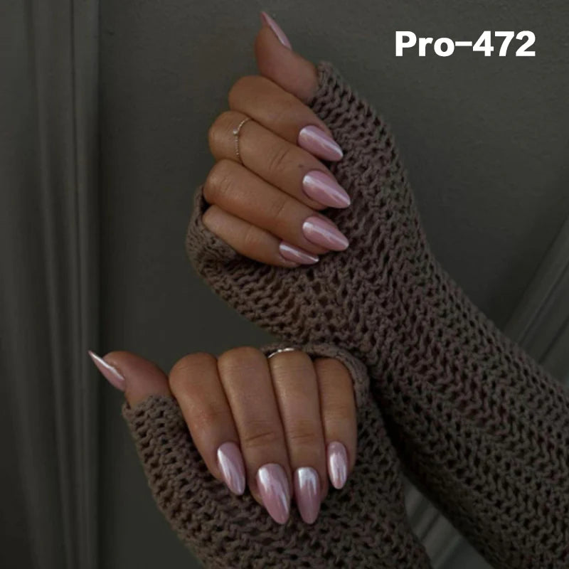 [Buy 6 Get 2]pro Mid-Length 401-500 Press on Nails 24Pcs/Sets Unique Design High Quality Reusable
