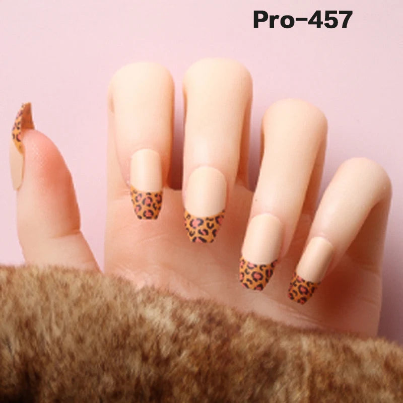 [Buy 6 Get 2]pro Mid-Length 401-500 Press on Nails 24Pcs/Sets Unique Design High Quality Reusable