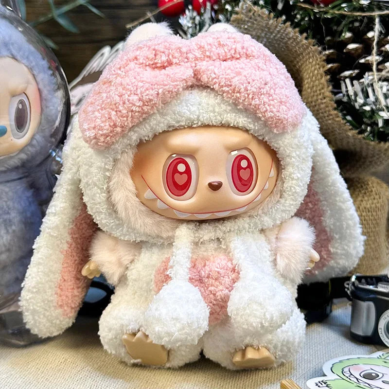 17Cm Cute Mini Plush Doll'S Clothes Outfit Accessories for Labubu Dolls Animal Style DIY Doll Clothes Accessories