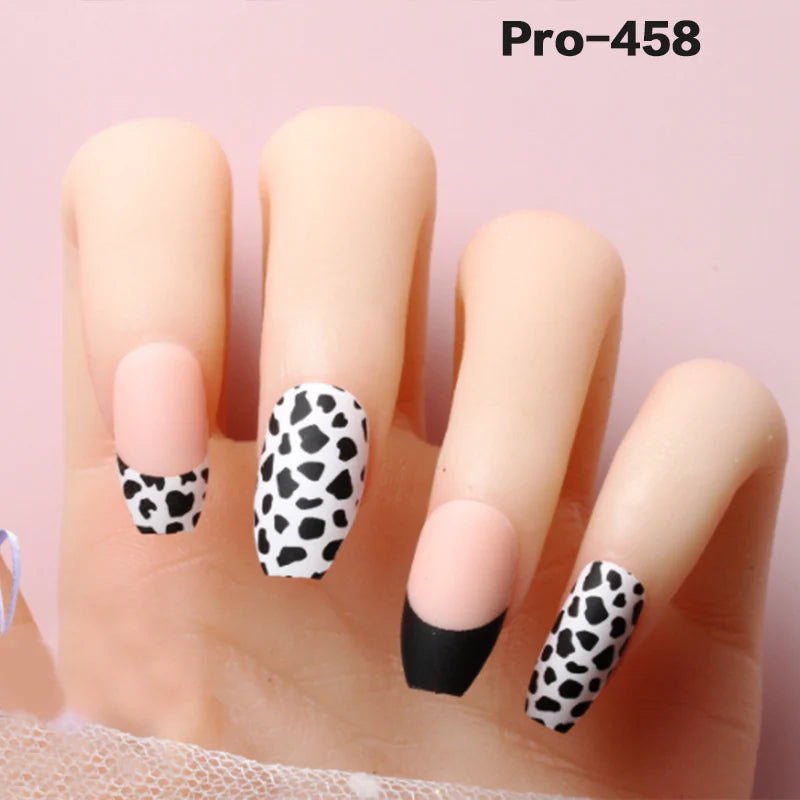 [Buy 6 Get 2]pro Mid-Length 401-500 Press on Nails 24Pcs/Sets Unique Design High Quality Reusable