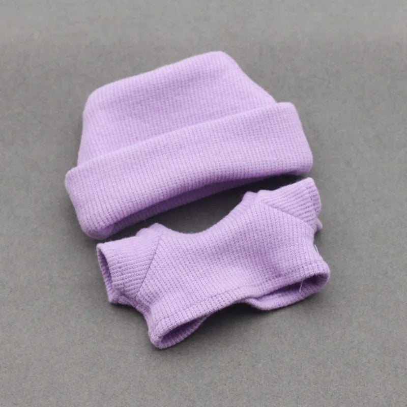 Labubu Casual T-Shirt 2 Sets - Soft Cotton Outfits for 17Cm Vinyl Dolls with Everyday Style