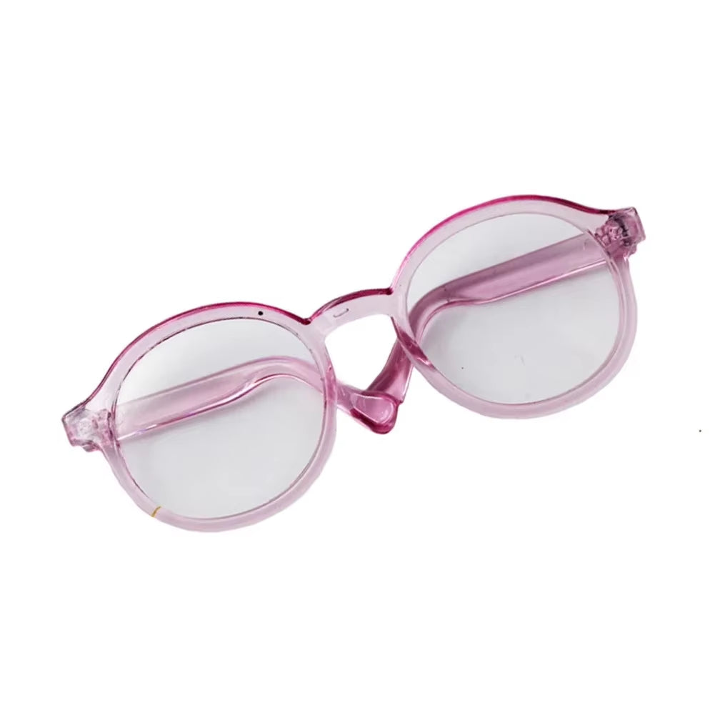 1PC 6.5Cm Transparent Plastic Glasses for 1/8 1/6 1/3 1/4 BJD for Labubu MSD SD Plush for EXO Doll Sunglasses