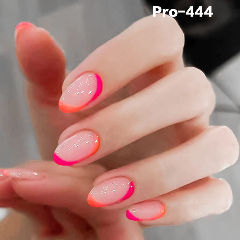 [Buy 6 Get 2]pro Mid-Length 401-500 Press on Nails 24Pcs/Sets Unique Design High Quality Reusable