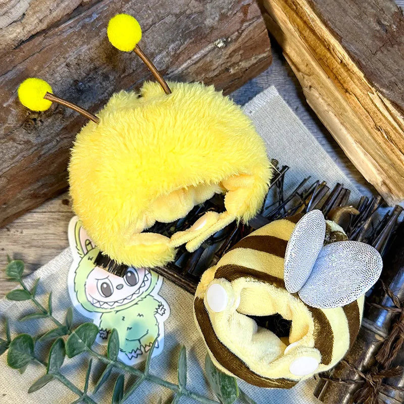 17Cm Cute Mini Plush Doll'S Clothes Outfit Accessories for Labubu Dolls Animal Style DIY Doll Clothes Accessories