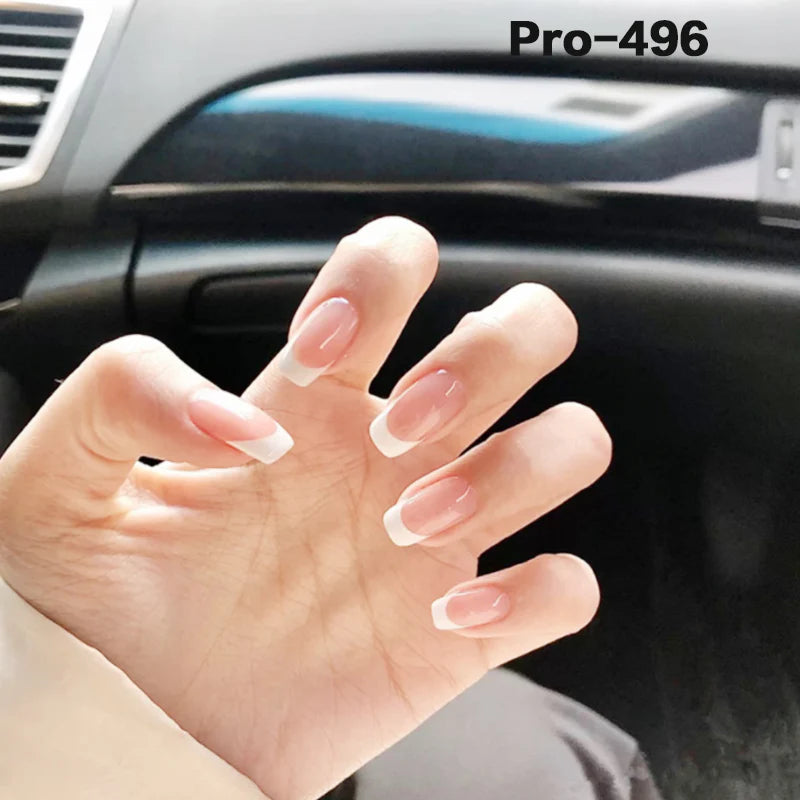 [Buy 6 Get 2]pro Mid-Length 401-500 Press on Nails 24Pcs/Sets Unique Design High Quality Reusable