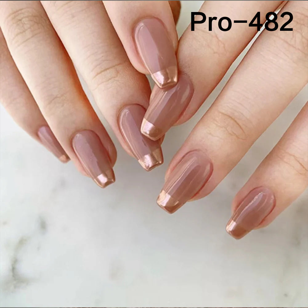[Buy 6 Get 2]pro Mid-Length 401-500 Press on Nails 24Pcs/Sets Unique Design High Quality Reusable